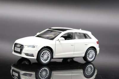 汽車模型 熱賣 1:32一汽奧迪A3 兩廂合金模型仿真汽車擺件聲光回力車模玩具