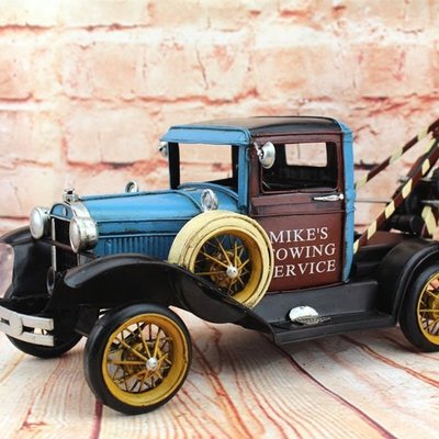 1931年福特卡車拖車老爺車模型玩具複古手工鐵皮家居裝飾品擺件品＊Vesta 維斯塔＊