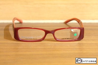 【mi727久必大眼鏡】EMPORIO ARMANI 出清特惠價 光學膠框眼鏡 全新真品 國際品牌 穿搭時尚(紅橙)