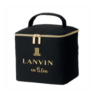 【寶貝日雜包】日本雜誌附錄 LANVIN en Bleu 箱型收納包 立體化妝箱 雙拉鍊化妝包 箱型化妝包 手提包