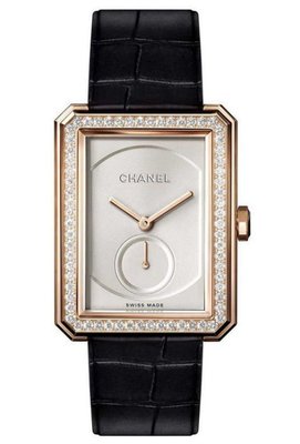 Chanel H4469 BOY FRIEND 腕錶中型款式 米色金錶殼鑲鑽自動錶