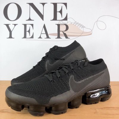 【正品】ONE YEAR_ Nike Air VaporMax 黑 全黑 氣墊 全氣墊 慢跑 男女 849558-011潮鞋