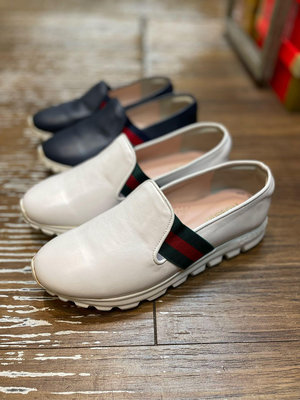 三輝皮鞋Roselin時尚精品小羊皮Mit手工訂做G家輕便休閒鞋，白藍34~41現貨