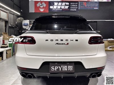 SPY國際 保時捷 Porsche Macan H款 碳纖維中尾翼 卡夢尾翼