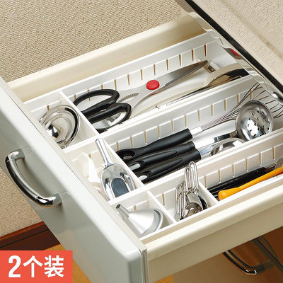 日本進口自由分隔抽屜餐具收納盒廚房櫥柜小物件工具可疊加整理盒