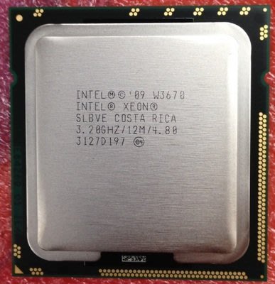 【含稅】Intel Xeon W3670 3.2G SLBVE 1366 6核12線 130W 庫存正式散片CPU一年保