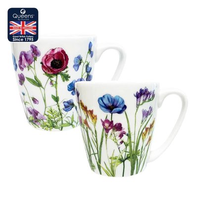 《齊洛瓦鄉村風雜貨》英國Queens 花園一隅系列精瓷馬克杯 咖啡杯 早餐杯 咖啡杯 300ml