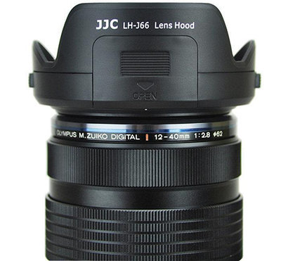 全新 JJC Olympus LH-66 遮光罩 LH66 相容原廠 適用12-40mm (M1240) 可反扣鏡頭