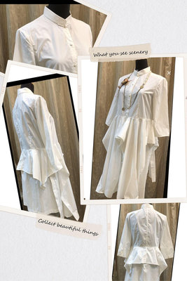 國內設計師葉珈伶設計師CHARINYEH 同名品牌 白色開釦式洋裝