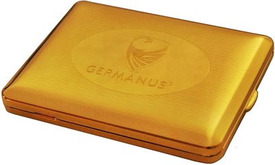 德國GERMANUS土豪金真金24K古董鍍金煙盒香煙盒 18隻裝 德國製