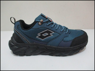 LOTTO 機能型多功能鞋 戶外健行 越野跑鞋 防潑水 4E超寬楦 男款 藍/黑 LT4AMR5746