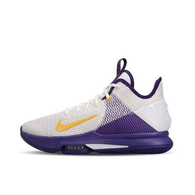 Nike Lebron Witness 4詹姆斯湖人白紫男子實戰籃球鞋CD0188-100