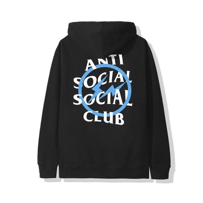 現貨 - Anti Social Social Club ASSC x Fragment 藤原浩 閃電 黑 藍 帽T