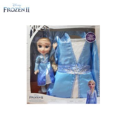 ♀高麗妹♀韓國 Disney FROZEN II 冰雪奇緣2 ELSA洋裝.角色扮演禮服.表演服裝+洋娃娃禮盒組(預購)