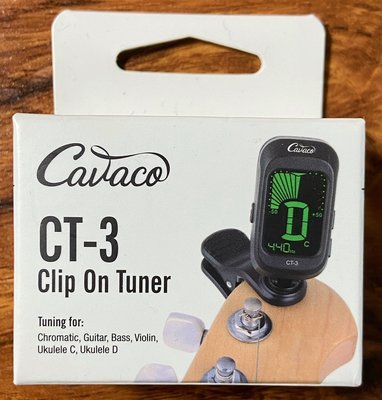 Cavaco CT-3 電子調音器 (黑色) 吉他、烏克麗麗、各類弦樂器適用 (全新)