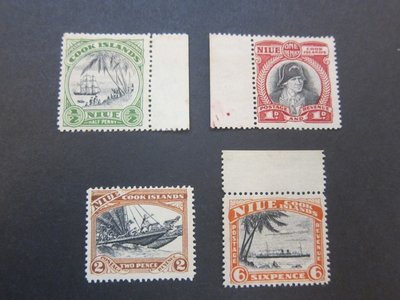 出國休假中【雲品六】庫克群島Cook Islands 1944 Sc 77-79,82 MNH 庫號