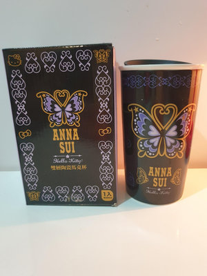 7-11 Anna Sui x Hello Kitty 雙層陶瓷 馬克杯  經典款 交換禮物 特價＄120元