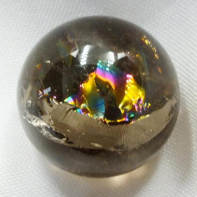 茶晶阿賽斯特萊水晶球024–直徑20mm。珍藏水晶