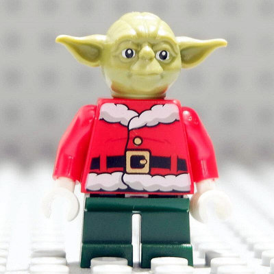 創客優品 【上新】LEGO 樂高 星球大戰人仔 SW1071 聖誕尤達大師 限定 自組人仔 LG865