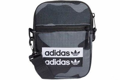 ➕鞋家➕ Adidas  Festival Bag  雙標 迷彩 黑色  小包 側背方形包 餅乾包 EI8968