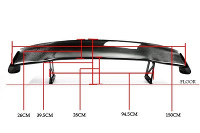 日系S2000 Spoon風格碳纖維改裝GT大尾翼 定風翼 壓尾翼 后擾流板--請詢價