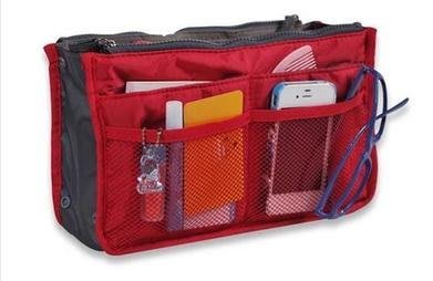 【收納包】13色可選 韓版雙層 化妝包 雙拉鍊 手提收納包 旅行 包中包 護照夾 可裝 蘋果 IPHON6 手機 包包
