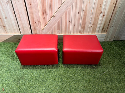 小沙發矮凳 一對 沙發椅 沙發凳 椅凳 紅色小沙發 豆腐椅 腳墊 和室椅 兒童椅 茶几椅 矮椅A6557【晶選傢俱】