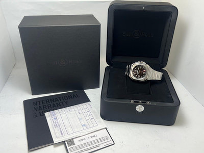 【黃忠政名錶】柏萊士 Bell Ross BR05 ST GMT 廣告款 訂價$180000 已整理如新 附2021台灣保卡 發票及錶盒