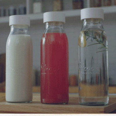 [Silicook] 玻璃水瓶 1000ml 3個 6個 / 環保水瓶設計 水瓶 自閉水瓶 方便水瓶