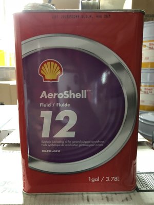 【殼牌Shell】航空用液壓油、AeroShell Fluid 12、3.78公升/罐【航空航天-潤滑】單買區
