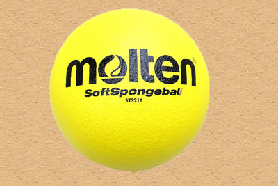 每日出貨 MOLTEN 免充氣 軟式 安全球 美式 躲避球 低彈跳 足球 發泡 排球 發泡球 泡棉球 STS21Y 黃色