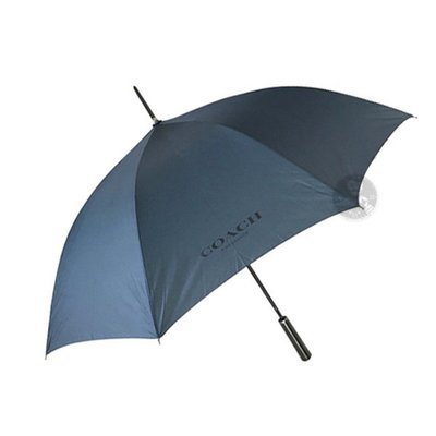 COACH 蔻馳 時尚藍調雙層晴雨傘 黑皮TIME 13014