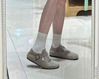 全新勃肯Birkenstock london倫敦系列 包鞋休閒鞋 霧霾淺灰色 全新正品 現貨 含郵