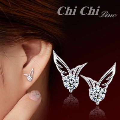 【現貨】Chi Chi韓國天使之翼耳飾s925純銀耳釘-A1093