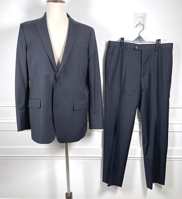 [我是寶琪] 關穎二手商品 Tailored By French 黑色條紋西裝外套+褲子