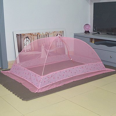 免安裝兒童蚊帳傘罩式嬰兒寶寶蒙古包無底可折疊雨傘型蚊帳防蚊罩