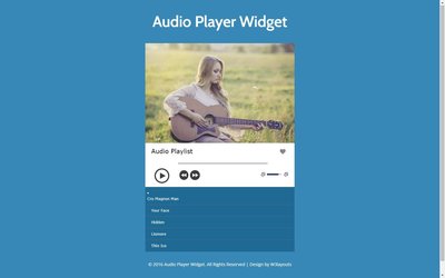Audio Player Widget 響應式網頁模板、HTML5+CSS3、網頁設計  #07013