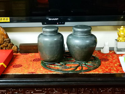 日本回流 百年老錫茶葉罐 古錫罐  大尺寸錫罐，器型完美