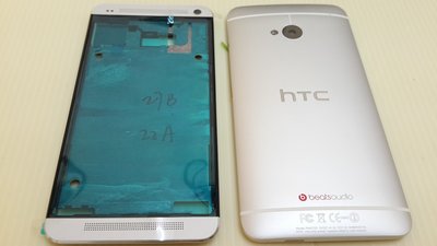 HTC NEW ONE M7 801E /801s  銀白色 前框/ 前殼 更換  全台最低價