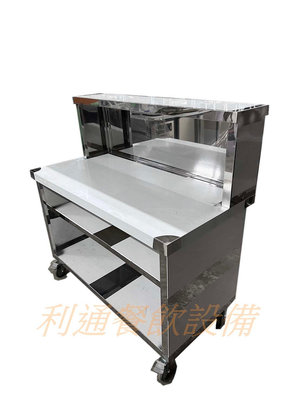 《利通餐飲設備》廚箱-2×4×3層 +吧咍 +輪子    工作台 車仔台 4尺櫥箱 置物櫃