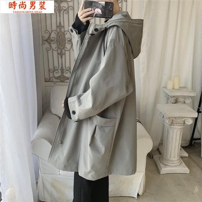 Hong Kong style casual trench coat, handsome man,港風休閒風衣男帥-时尚男装
