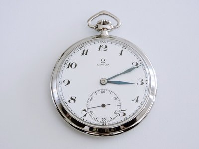 1936S-1938S 典藏 OMEGA 歐米茄 經典琺瑯瓷面古董機械懷錶