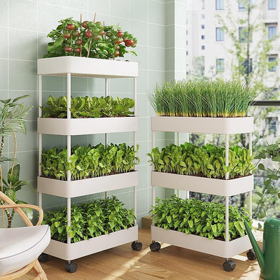 陽台多層種菜神器立體組合專用箱組合種植頂樓菜架草莓盆室內花架