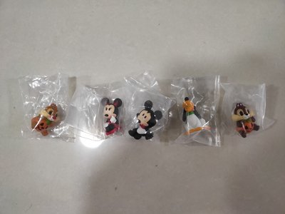 日本轉蛋 5個迪士尼公仔 米奇 米妮 高飛 奇奇 蒂蒂 正版 日版