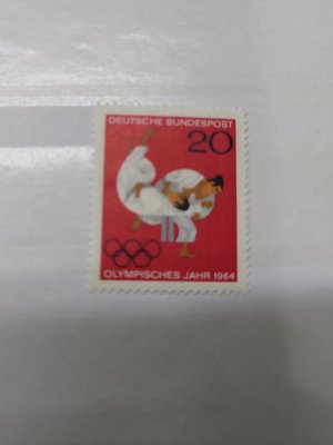 德國  1964 東京奧運 柔道 郵票