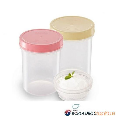 快樂屋HappyHouse韓國 ROICHEN 自製優格專用發酵容器2個 粉色 黃色
