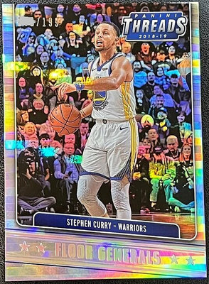 NBA球員卡 Stephen Curry 2018-19 Threads Floor Generals 亮面 限量199