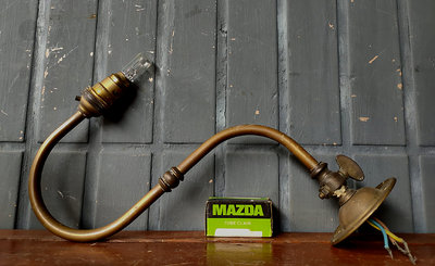 18 世紀 法國 FRANCE 銅燈 MAZDA 銅燈泡 . 關節燈  銅燈 . 超美品