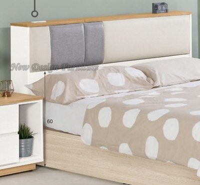 【N D Furniture】台南在地家具-全木心板美耐皿原木拼白雙色標準雙人5尺床頭箱TH