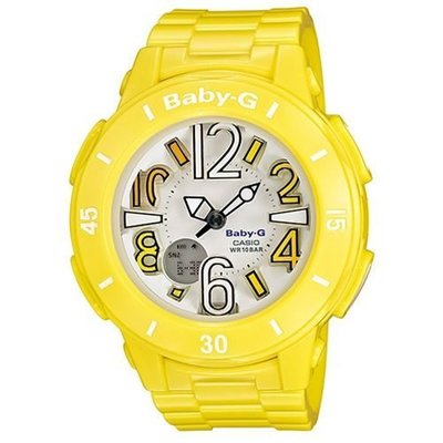 CASIO BABY-G 海綿浮刻淺水概念錶-黃/BGA-170-9B原裝公司貨(神梭鐘錶)